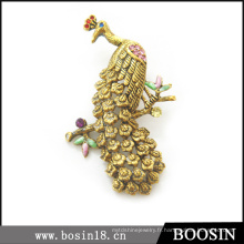 Broche Antique en Paon d&#39;Or # 5227